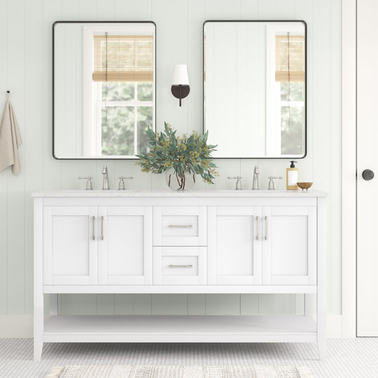 Sand & Stable Trieste 60'' Free-standing Double Bathroom Vanity with ...